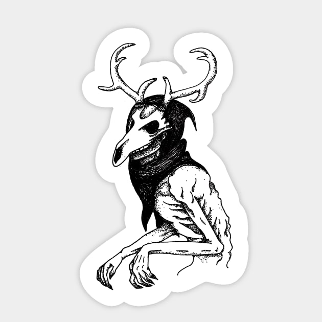 Wendigo Sticker by CreativeHermitCo